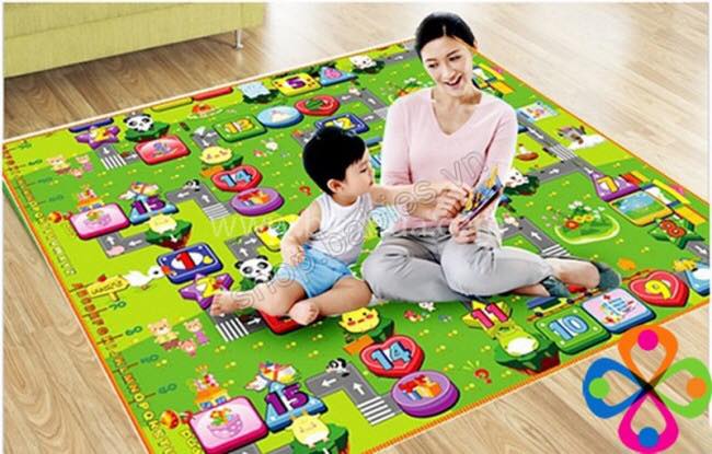Thảm chơi 2 mặt cho bé Maboshi 1-3 MÉT