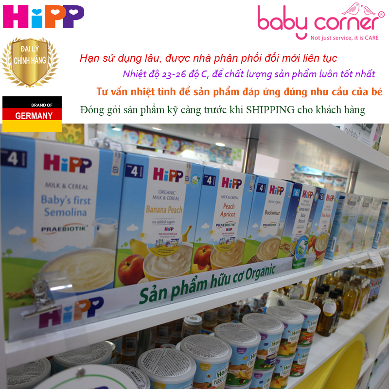 [HCM] [HSD: 31/08/2024] Bột Ăn Dặm HIPP vị Rau Củ Cà rốt (cho bé 6-36 tháng) - hộp 250g