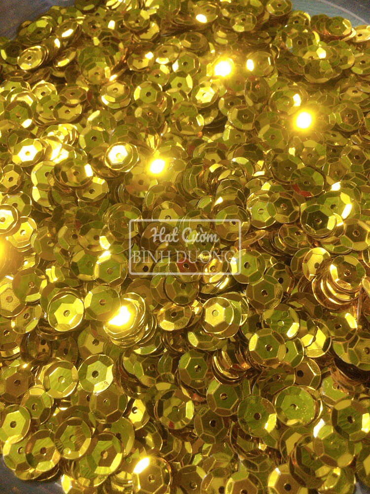 Gói 100gram kim sa(Sequin) thiếc lõm 8mm trang trí áo váy handmade