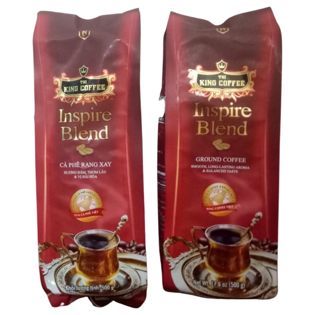 Combo 2 gói Cà phê rang xay Inspire Blend King Coffee( Bịch 500gam)