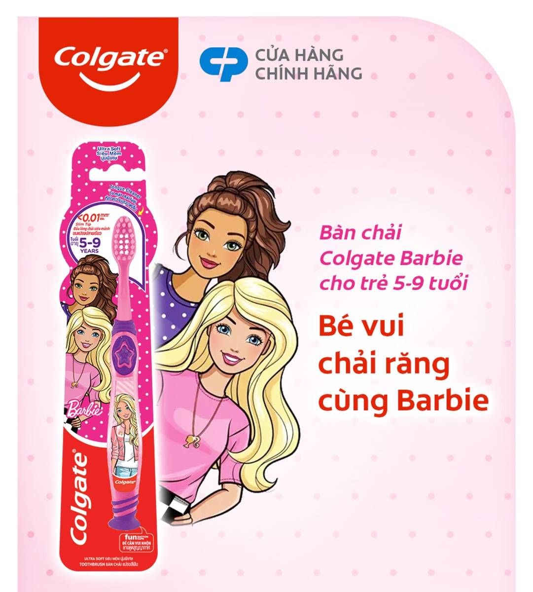 Bàn Chải Đánh Răng Trẻ Em Colgate Barbie/Spider Man (Giao 1 Loại Ngẫu Nhiên)