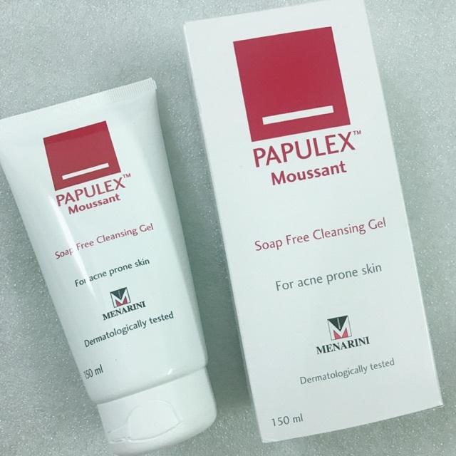 GEL RỬA MẶT HỖ TRỢ CẢI THIỆN MỤN PAPULEX MOUSSANT SOAP CLEANSING GEL 150ML