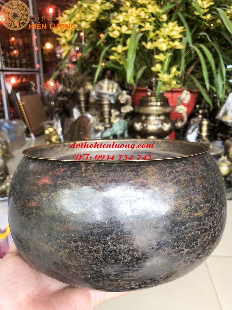Cơi đựng betel nut brass black color 4 Size: 10cm, 11.5cm, 15cm, 20cm