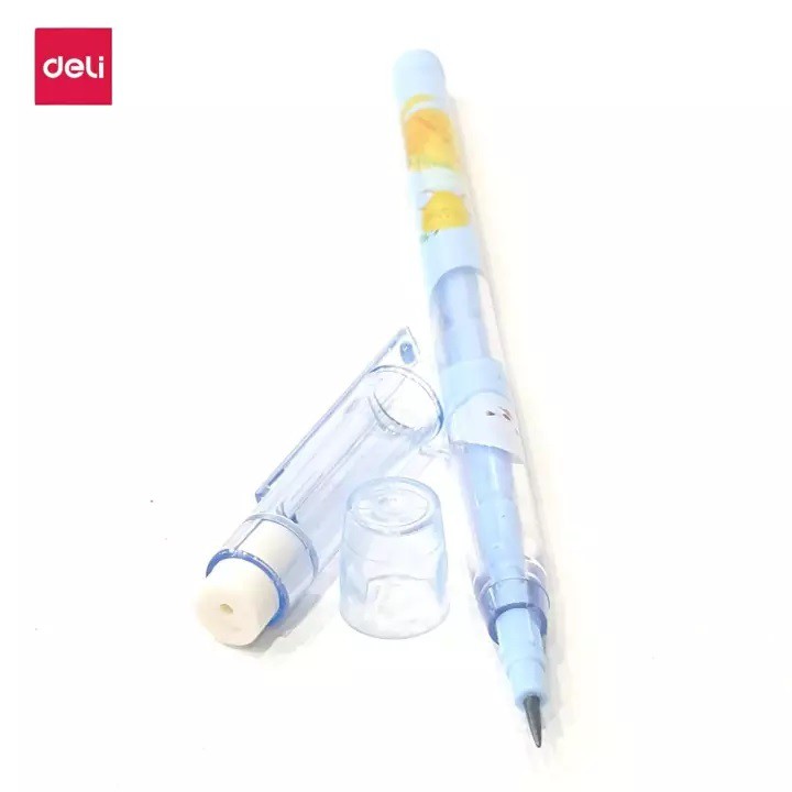 Bút chì khúc HB kèm tẩy Deli C095 (Combo 3 cây)