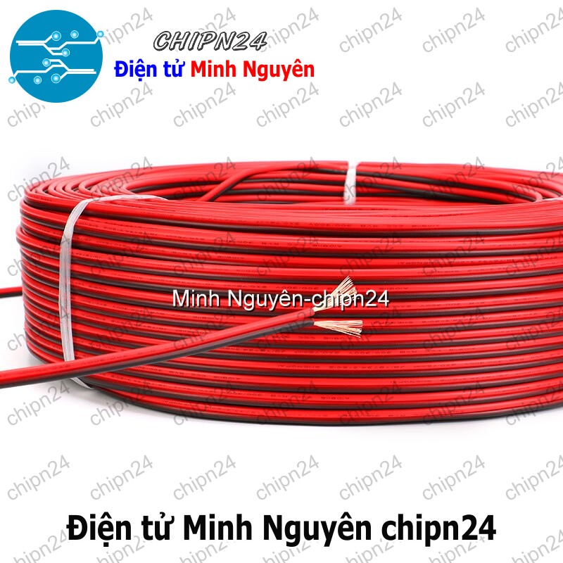 [2 mét] Dây điện Đôi Đỏ Đen AWG24 - HH001977