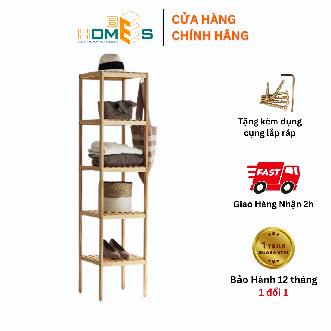 Kệ đa năng - kệ tab đầu giường 5 tầng