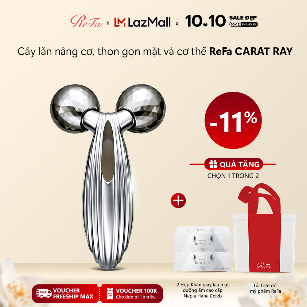 Cây lăn nâng cơ, thon gọn mặt và cơ thể ReFa CARAT RAY