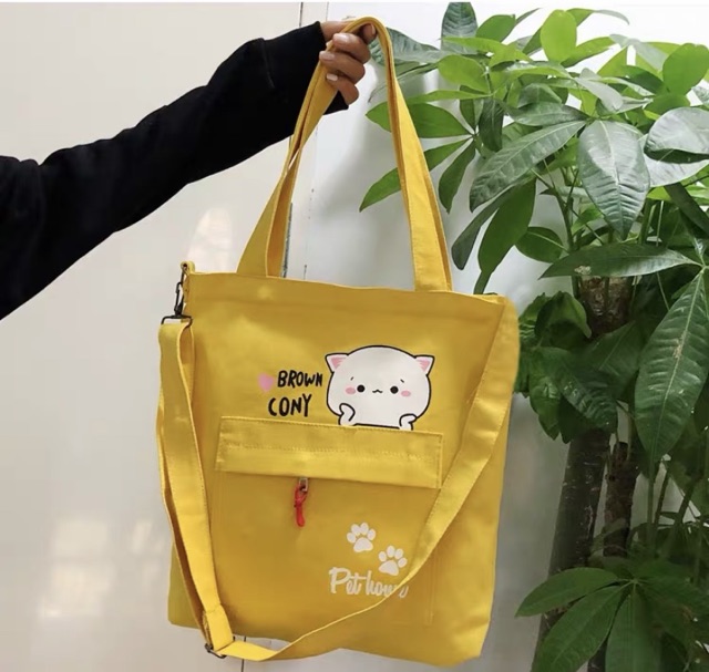 TOTE ĐEO 2 kiểu - Brown cony- TT11