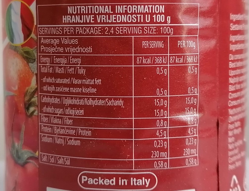 [Hộp Vừa 800g – nhãn đỏ] CÀ CHUA XAY NHUYỄN [Italia] FIAMMA Tomato Paste (halal) (atu)