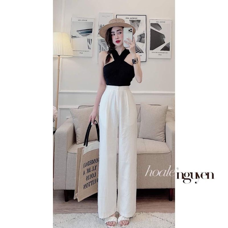 Áo kiểu cổ yếm 2 dây chéo, áo thun 2 dây chéo body sang chảnh