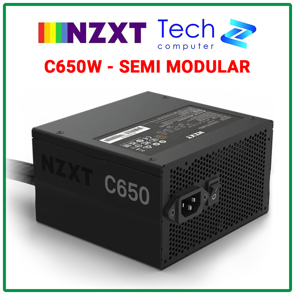 Nguồn máy tính NZXT C650W - 80 Plus Bronze - Semi Modular (650W)