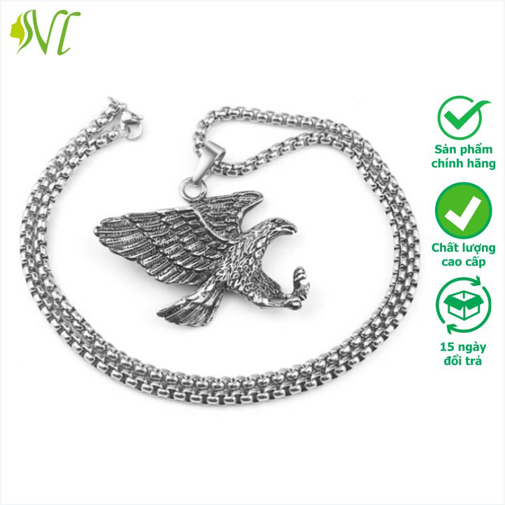 Mặt dây chuyền mạ vàng nam cao cấp mặt dây chuyền nam ngầu chim đại bàng không gỉ không đen Người Đẹp Vì Lụa