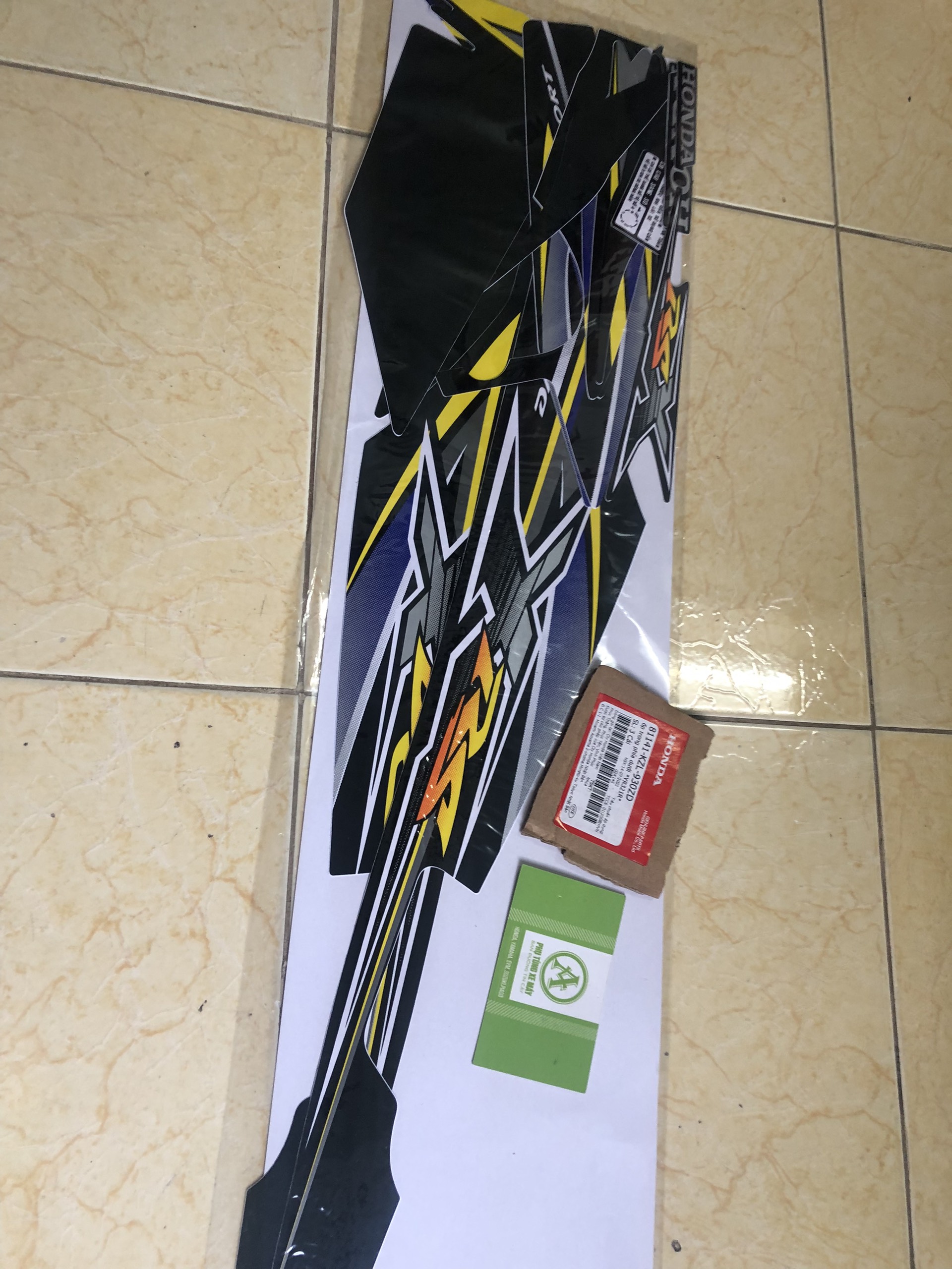 Bộ tem honda wave RSX 100 màu đen