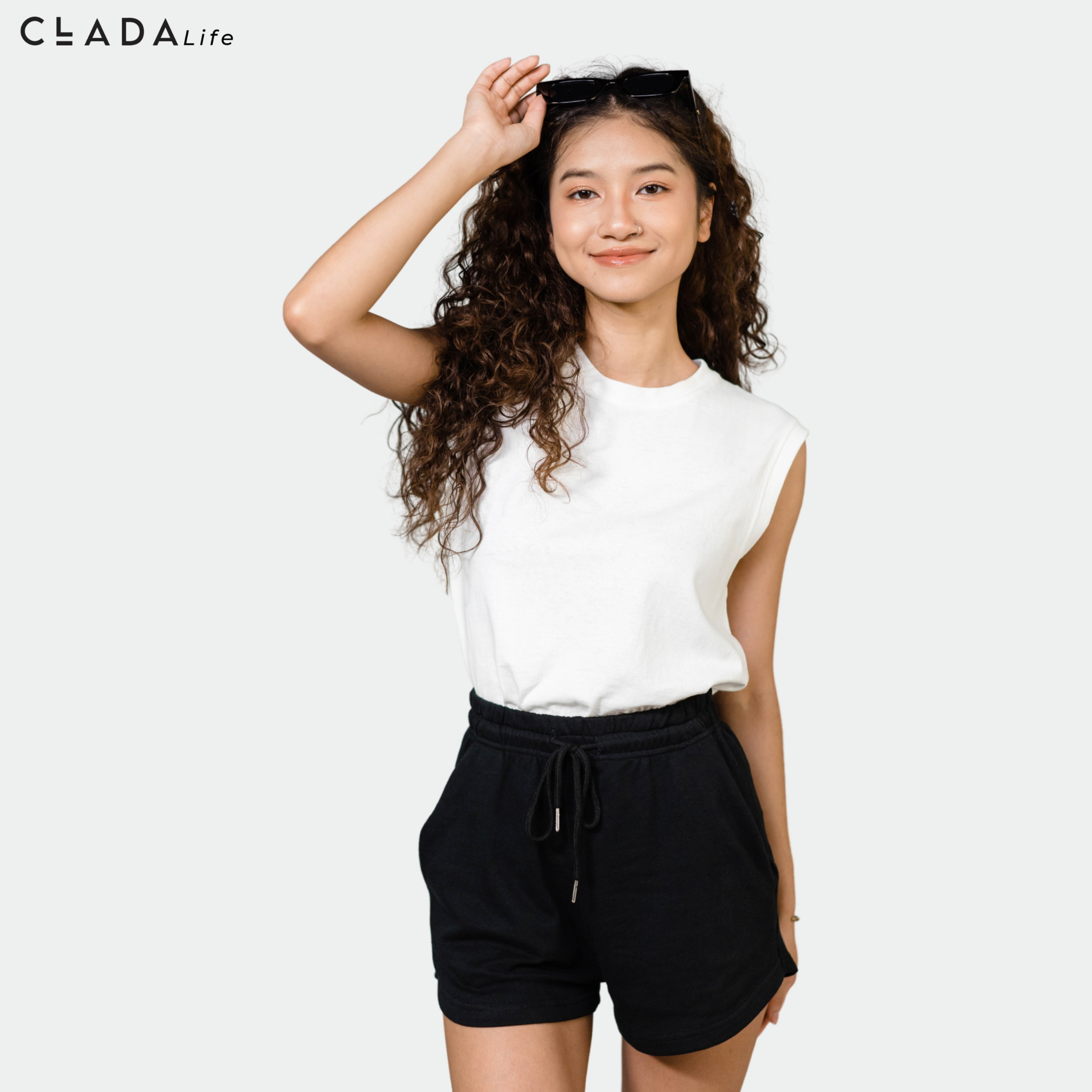 Áo Tanktop Nữ Thương Hiệu CLADA - Trắng - AL008