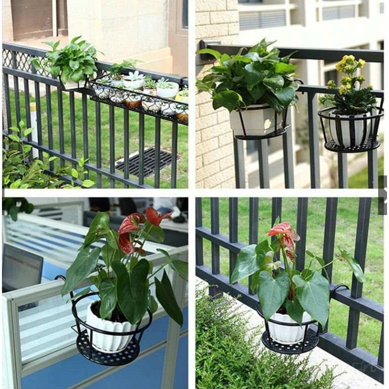 Combo 10 chiếc giỏ treo chậu hoa ban công bằng sắt