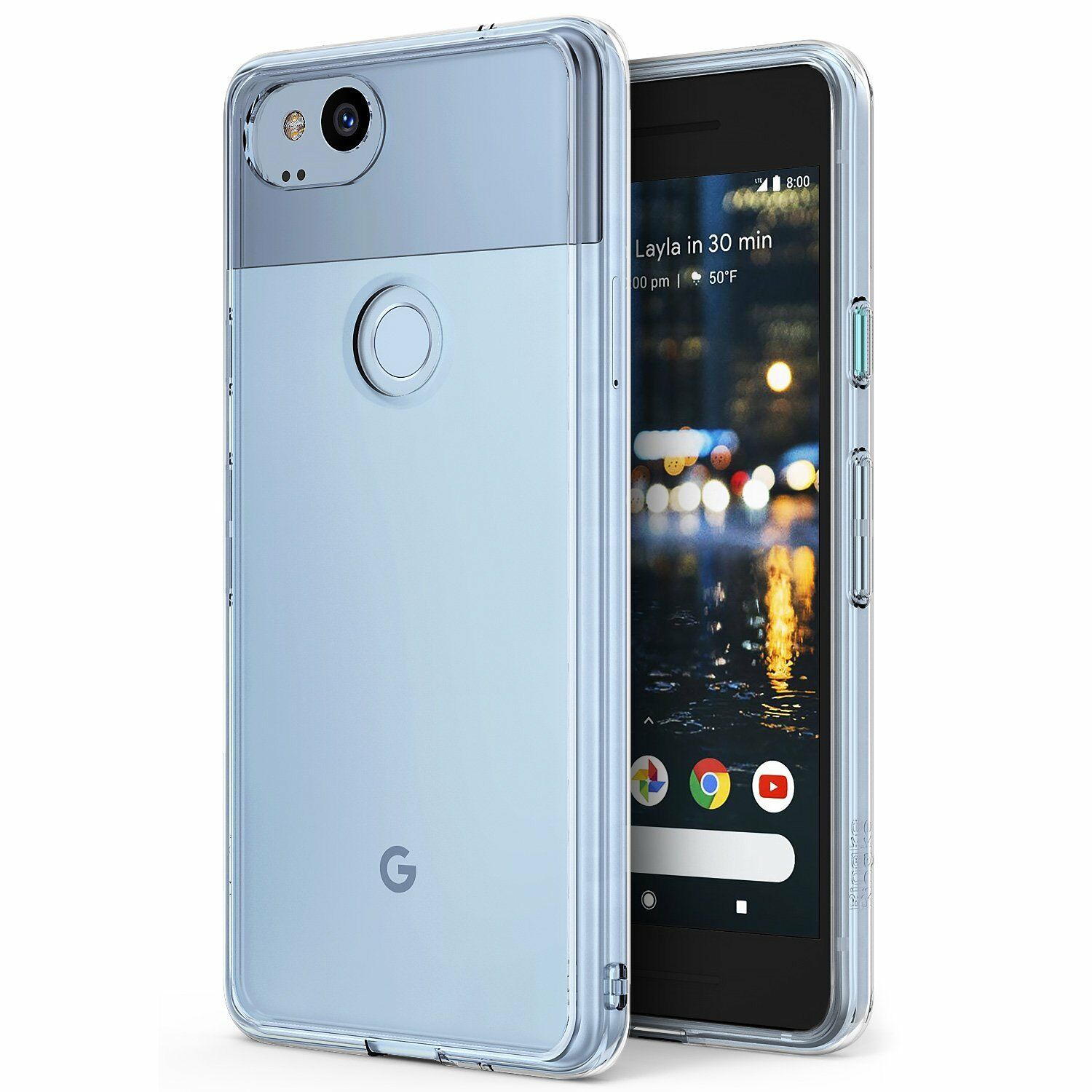 Ốp dẻo trong suốt cho Google Pixel 2 (trắng nhám)