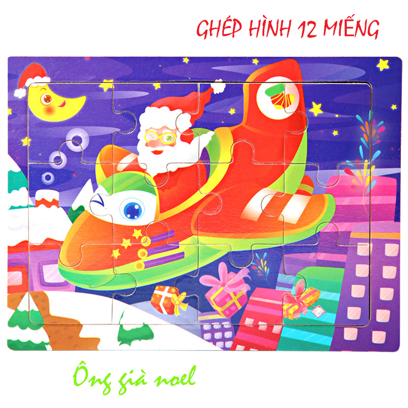 Tranh ghép gỗ 12 miếng cho bé yêu