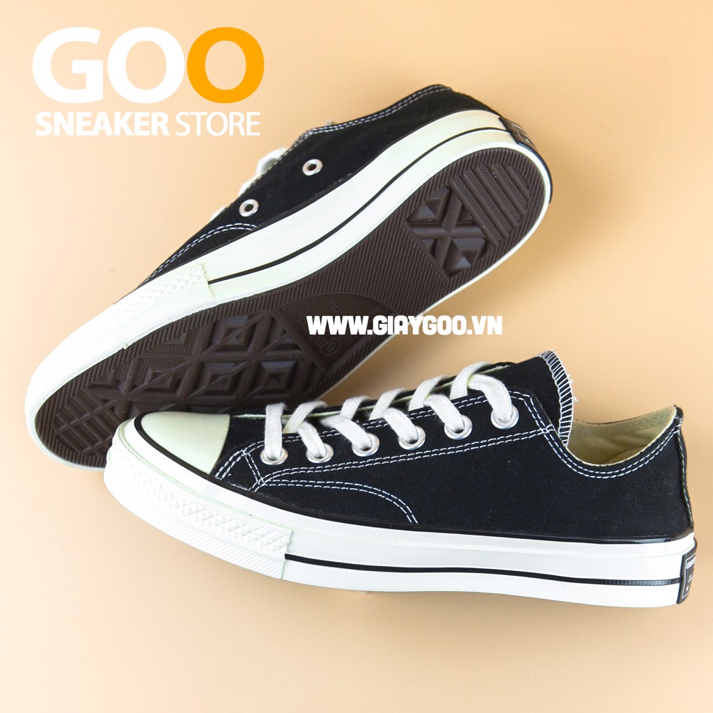 [Tặng Tất + Full Hộp] Giày Thể Thao Sneaker Converse 1970s Đen Thấp Cổ