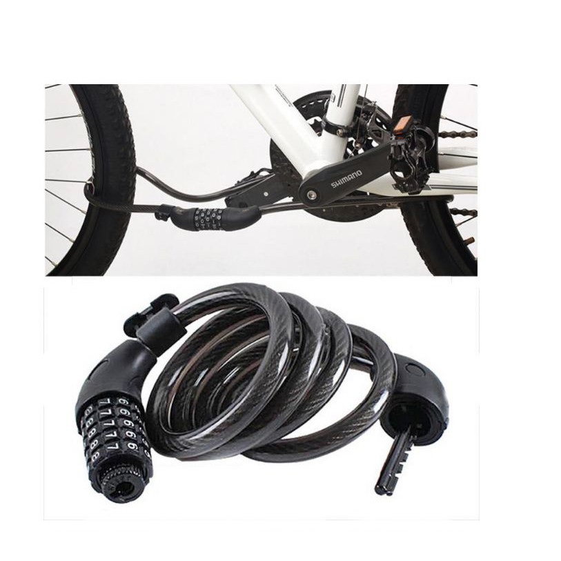 Khóa dây xe đạp mật mã 5 số