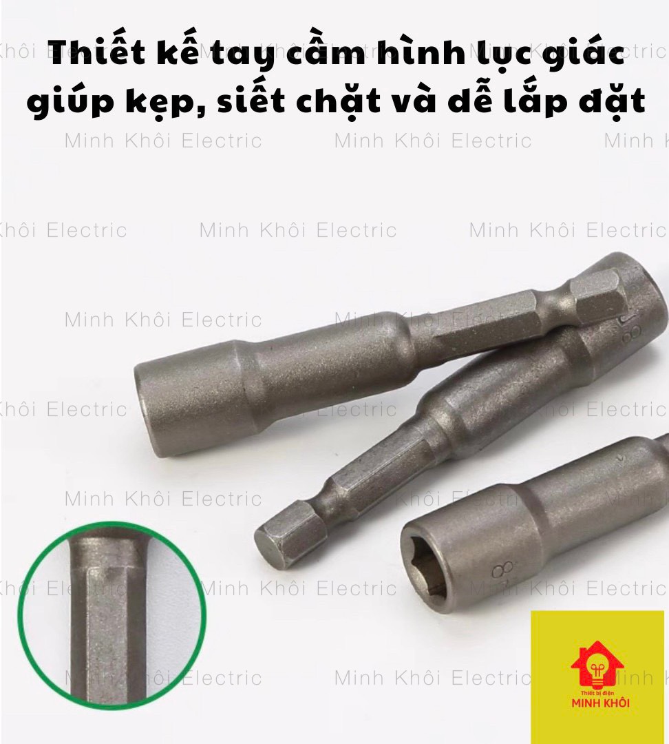 Đầu bắn tôn,đầu chụp bu lông,đầu bắn vít tôn dài,mũi đầu bắn tôn,mũi từ tôn dài,đầu bắn tol,mũi đầu bắn tôn,chụp lục giác,đàu ốp tôn