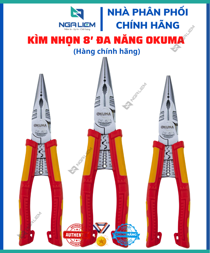 Needle-nose pliers 8 ′ versatile Okuma
