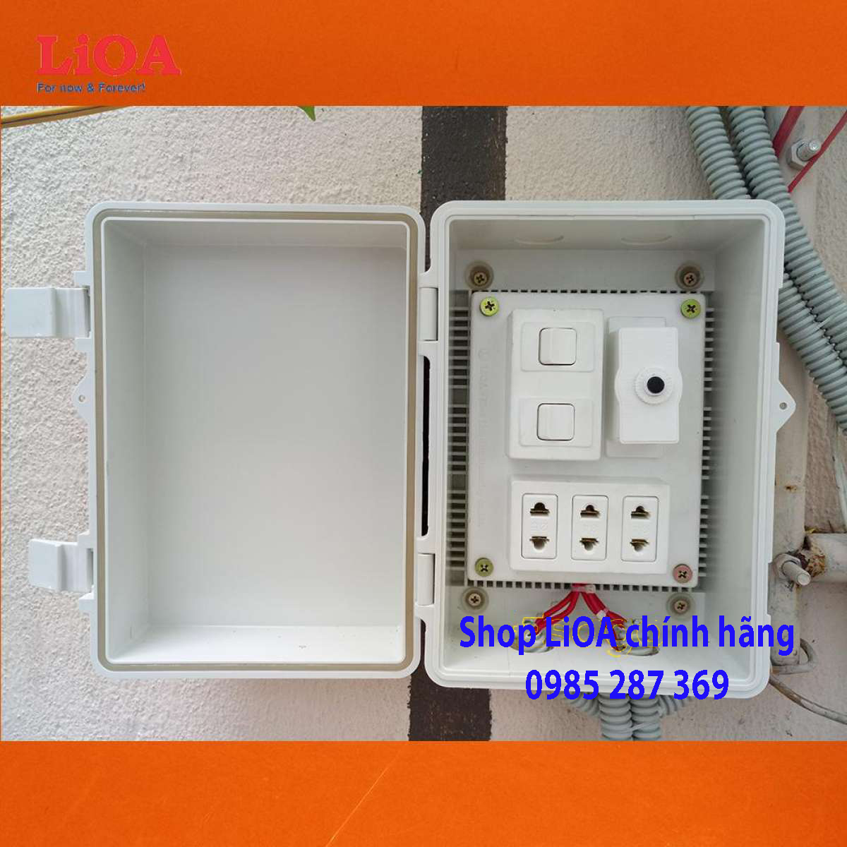 Combo tủ điện trong nhà và ngoài trời LiOA - Loại có 2 công tắc - LVJLCB2C