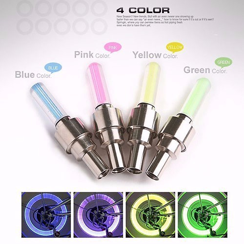 Bộ 2 Đèn Led Gắn Van Xe Hình Trụ Cao Cấp
