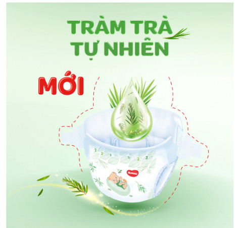 [FREESHIP] [tặng 1 gói khăn ướt Huggies] Tã dán Huggies tràm trà tự nhiên size XL62