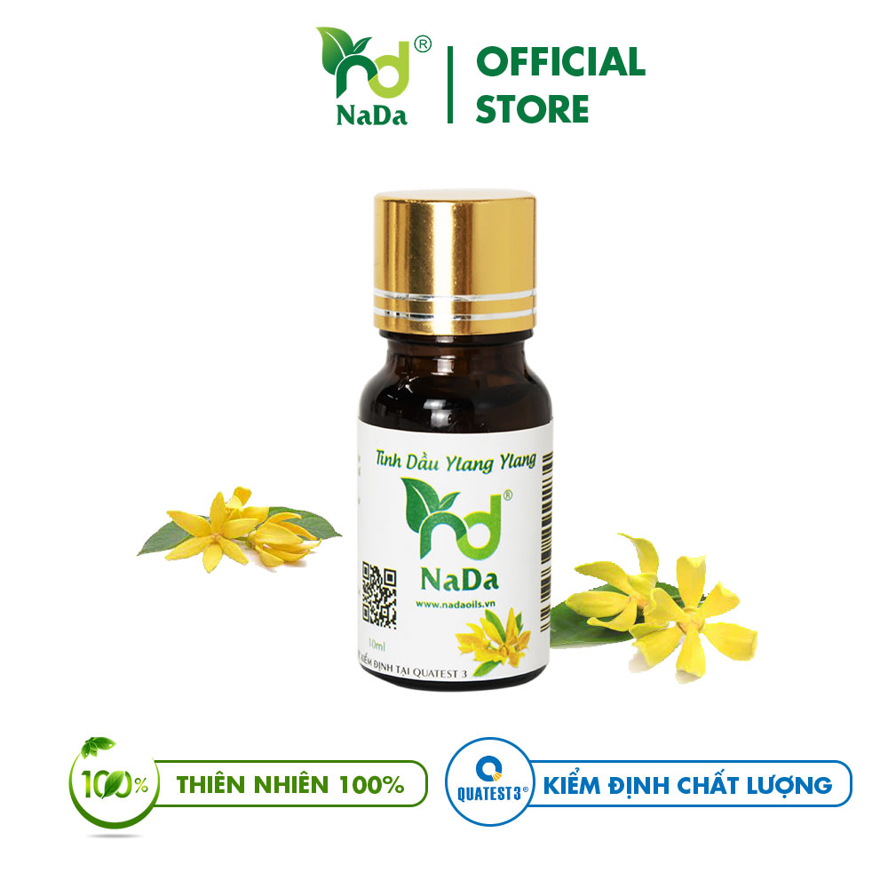Tinh dầu Ngọc Lan Tây (Ylang) nguyên chất Nada | Kiểm định QT3 | Làm nước hoa Giảm Stress Chống trầm cảm