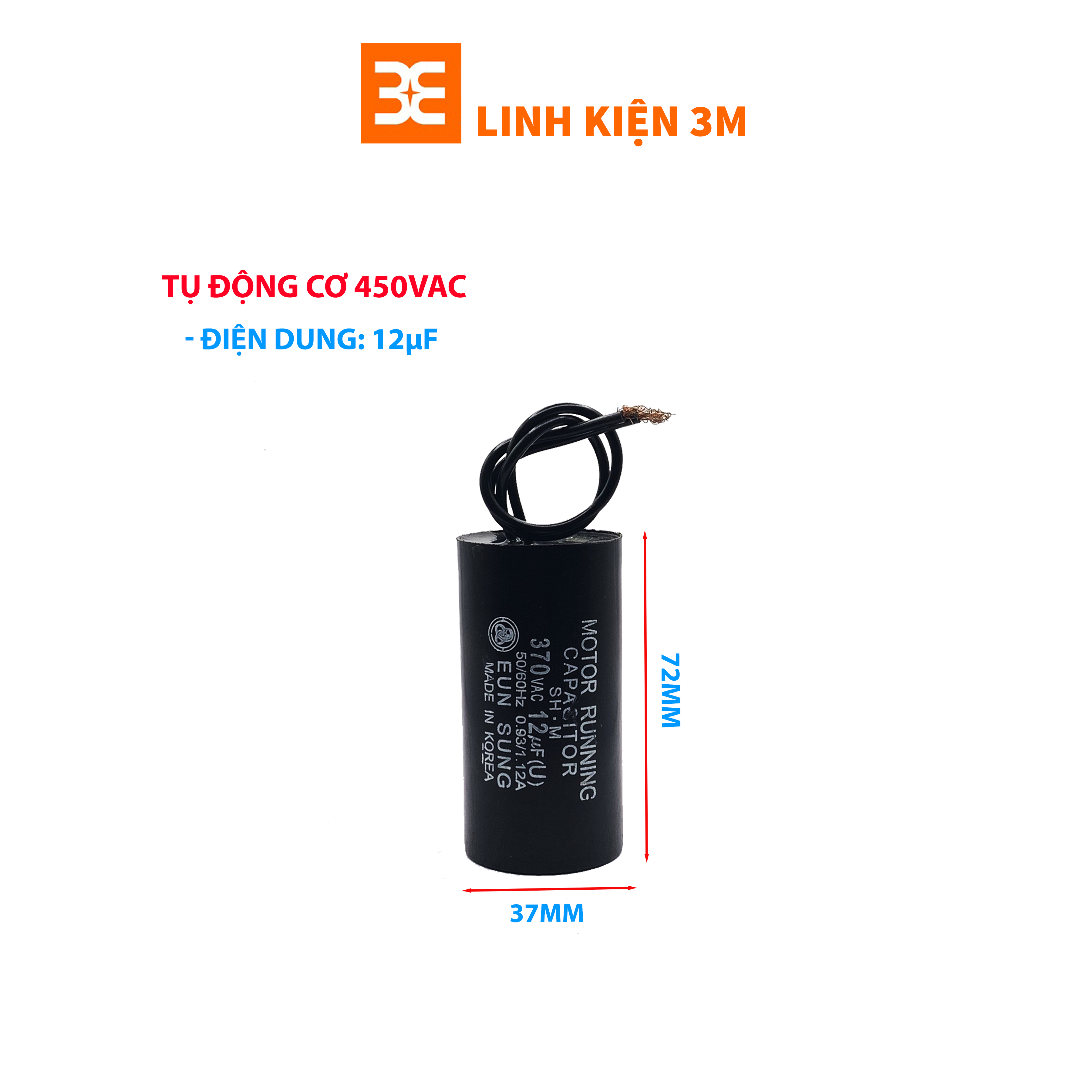Tụ Động Cơ 370VAC - 10uf