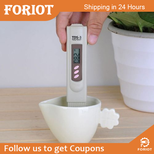 Foriot 1-9990ppm TDS-3/TEMP 3V water quality testing three-key with temperature pen water purifier test pen