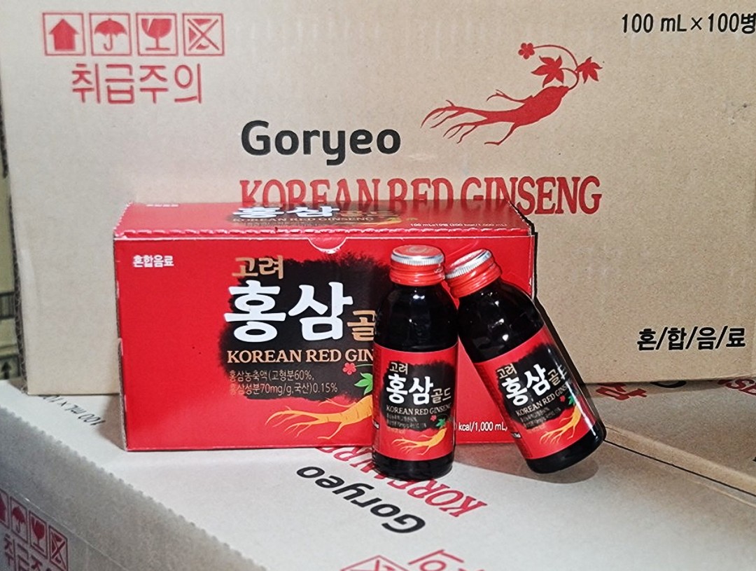 [Date 11.2024] Nước Hồng Sâm Korean Red Ginseng Gold (100ml x 10) Hàn Quốc