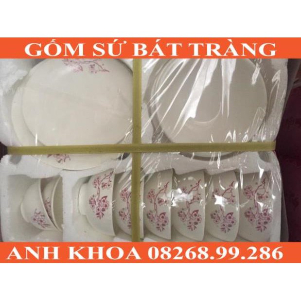 Bộ đồ ăn 12 món - Gốm sứ Bát Tràng Anh Khoa