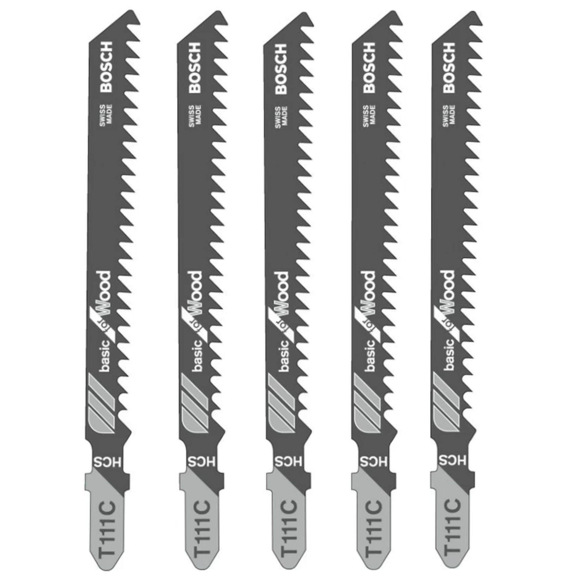 Bộ lưỡi cưa lọng cắt gỗ 5 cây bosch t111c 2608630033