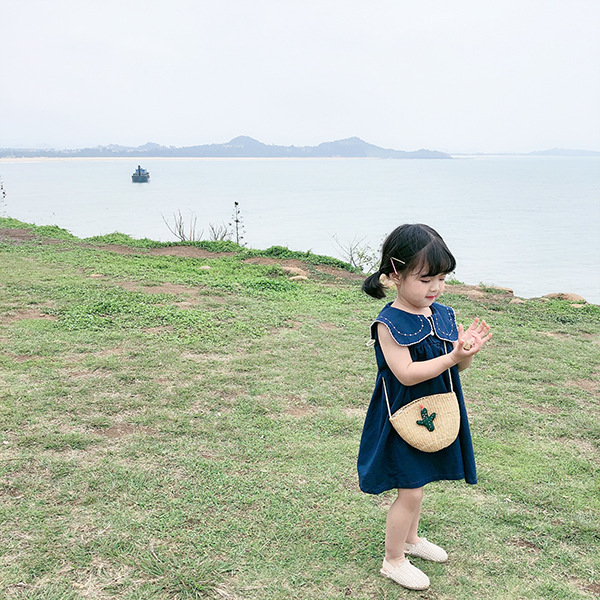 [HÀNG HOT XẢ KHO GIÁ RẺ] VÁY SUÔNG CỔ BÔNG SEN CỰC XINH CHO BÉ