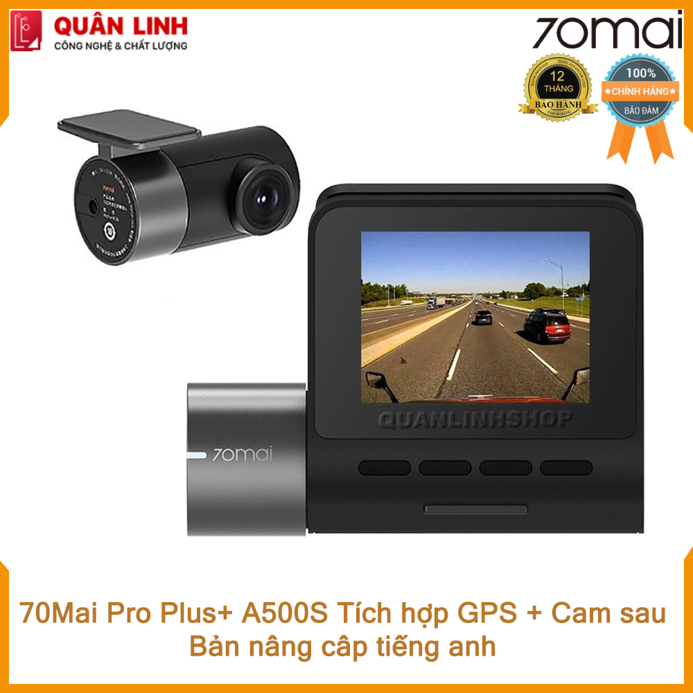 Bộ Camera hành trình 70mai Dash Cam Pro Plus+ A500S bản nâng cấp tiếng anh