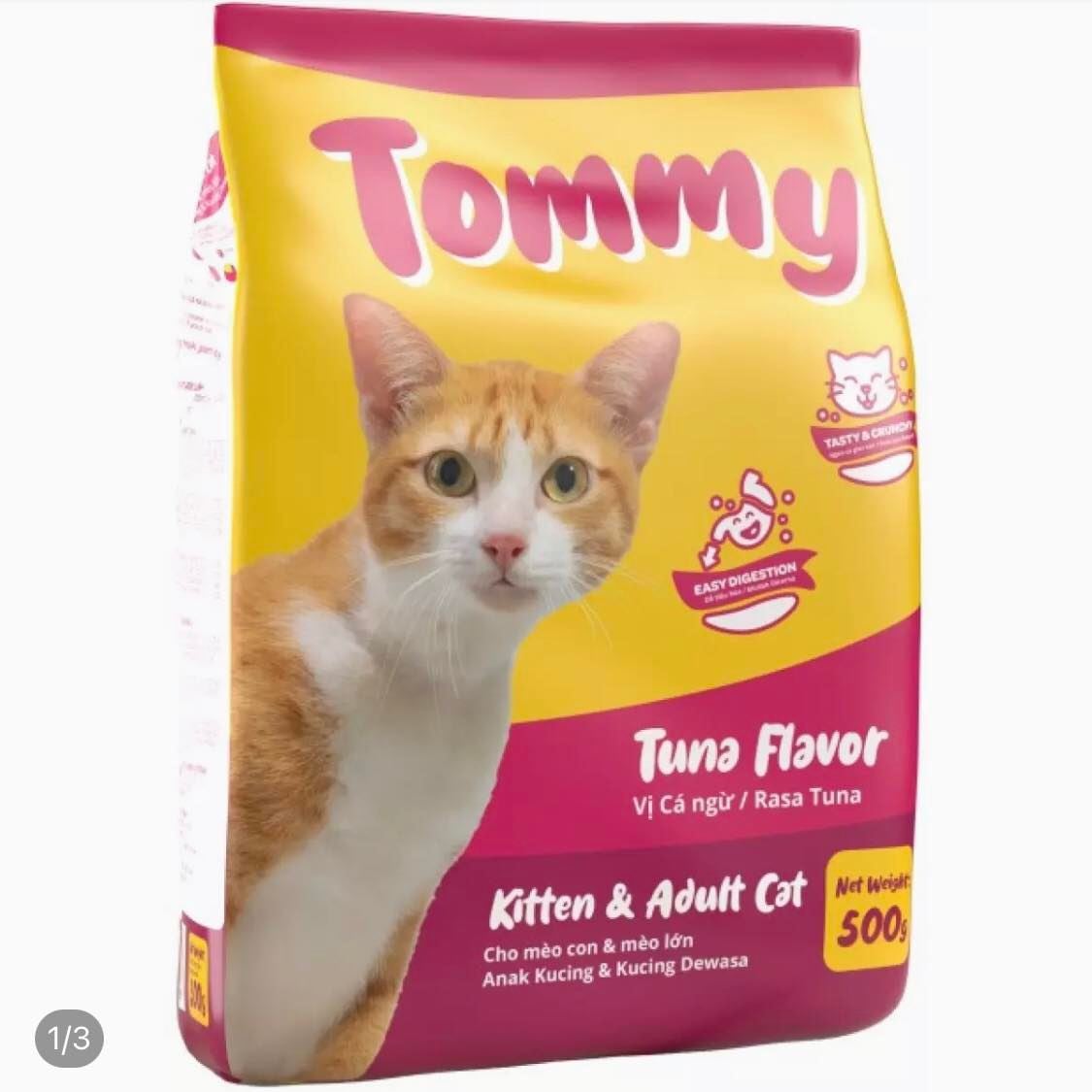 Thức ăn cho mèo vị cá ngừ Tommy Tuna flavor Kitten and adult cat 500g