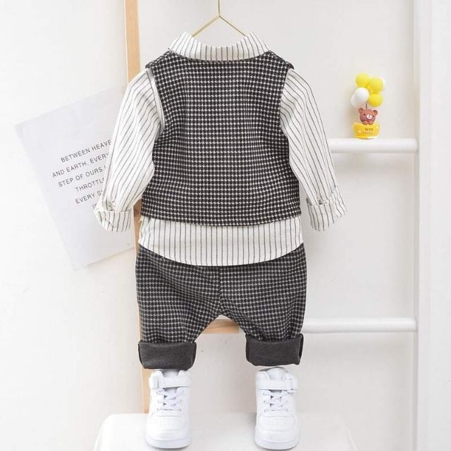 [HÀNG TẾT - ẢNH THẬT] Set Vest Gile cao cấp cho bé trai