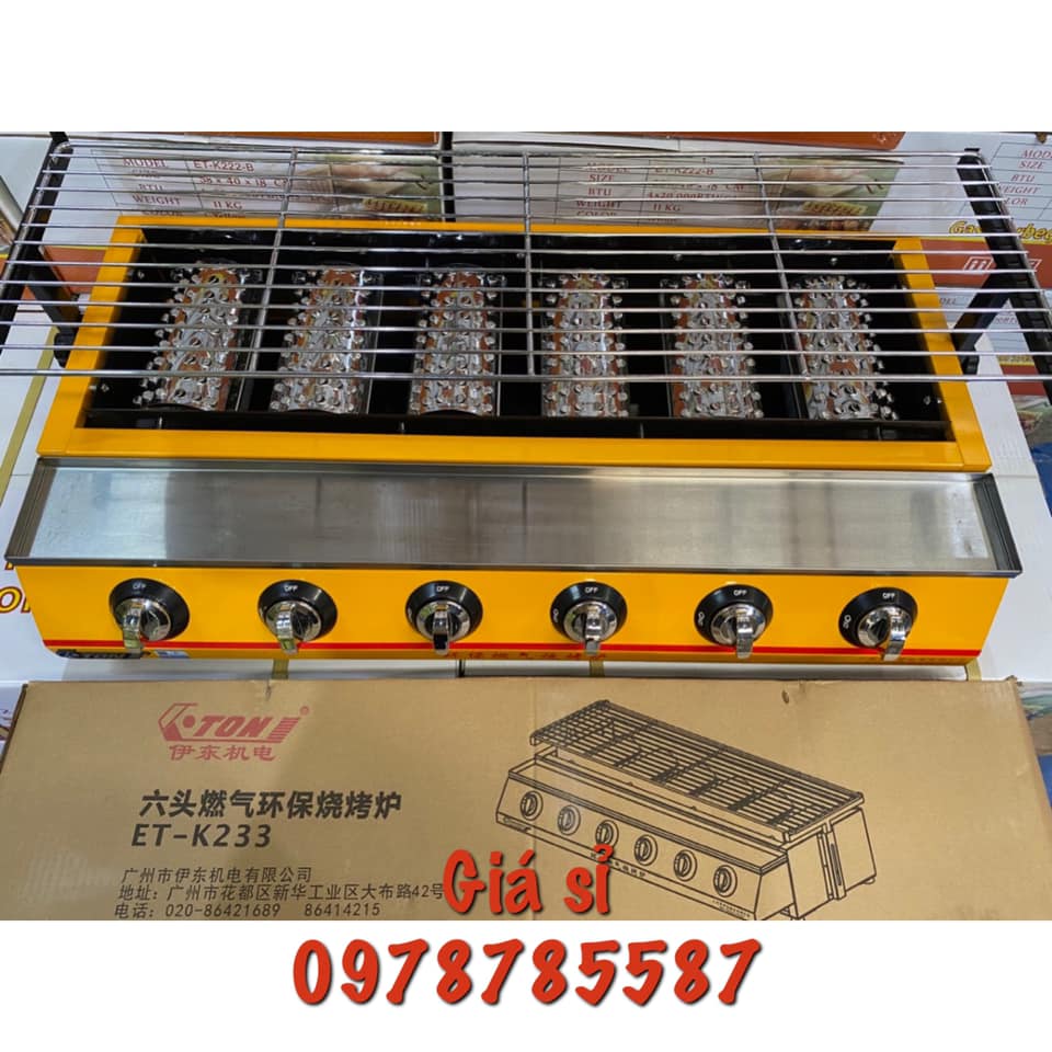 [HCM]Bếp nướng ga 4 trục ET-K222-K233-K255