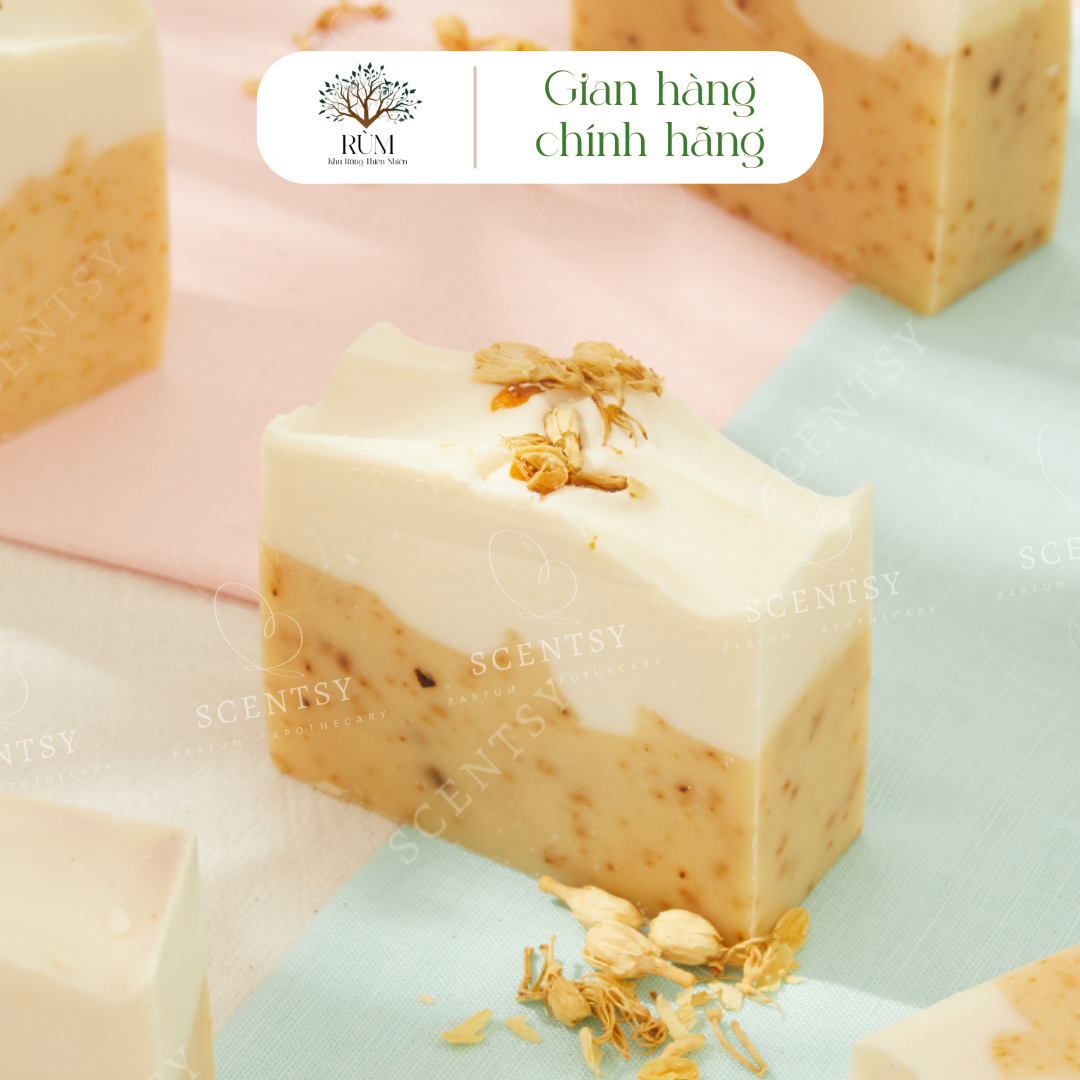 Xà phòng tắm thiên nhiên | mùi hoa nhài - cám gạo sữa non | sáng da | trắng da | thâm mụn | scentsy