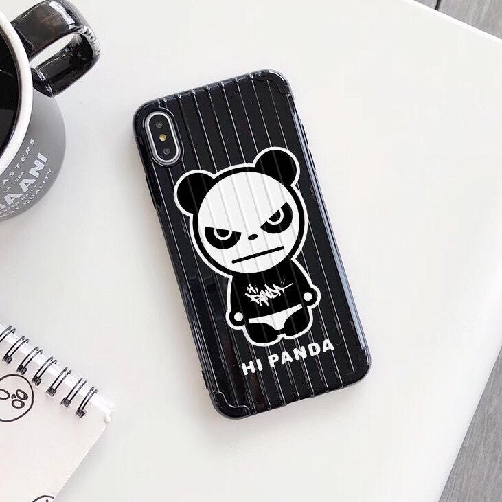 ÔP LƯNG HI PANDA ĐEN CHẤT SỌC DÀY ĐẸP - ỐP IPHONE