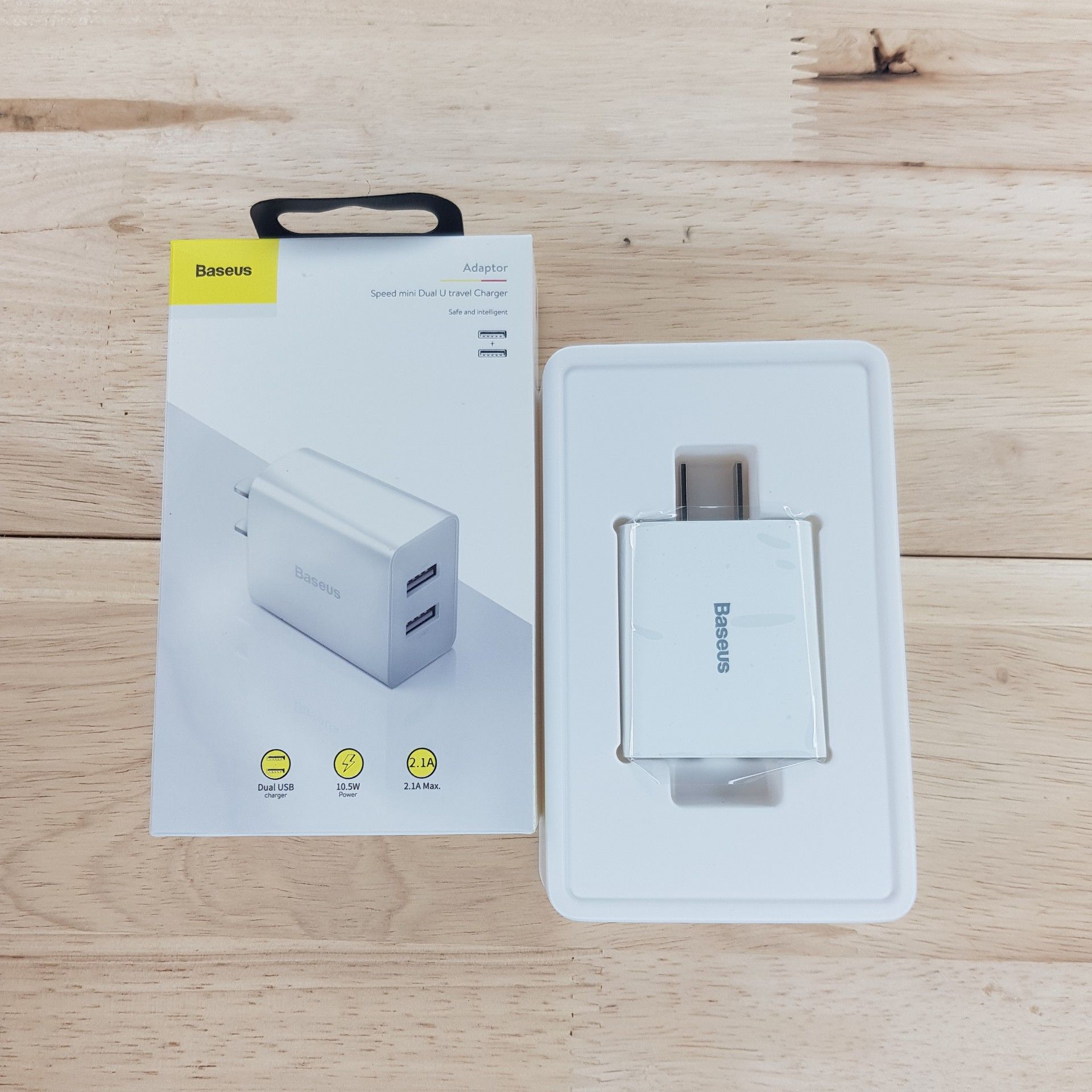 (BH 12 tháng) Củ sạc nhanh Baseus chính hãng 2 cổng USB 10.5w