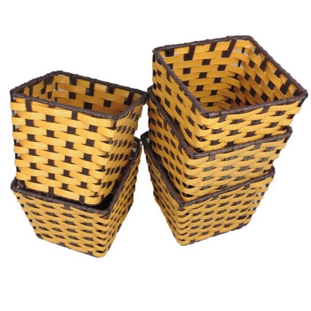 cốc nhựa giả mây vuông - tròn