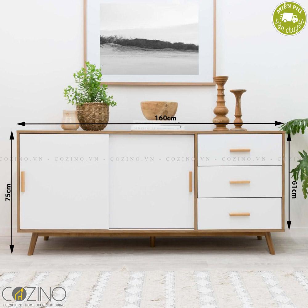 Tủ trưng bày lớn Blake gỗ tự nhiên