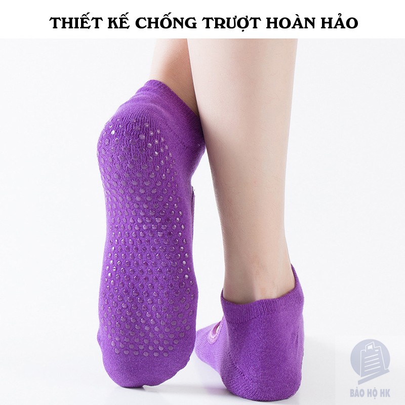 Vớ hở lưng chống trượt dày dặn kiểu dáng Hàn Quốc