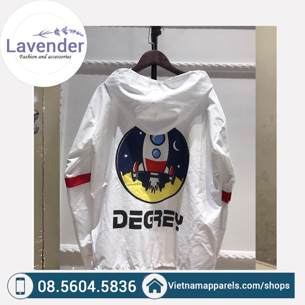 Áo gió Unisex Degrey chất gió dày hàng đẹp