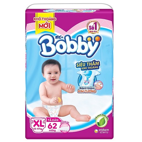 [TẶNG 8 MIẾNG TRONG GÓI TÃ] TÃ DÁN BOBBY SIÊU THẤM XL62+8