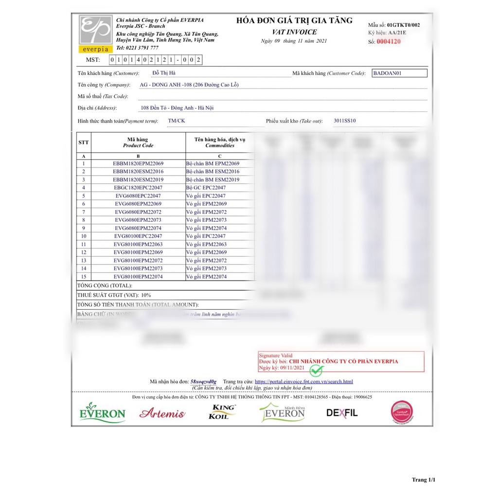 Vỏ Gối Ôm Everon Epm22069