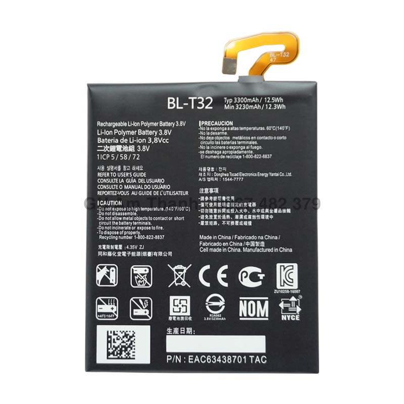 Pin thay thế cho lg g6 f900 h870 vs998 g600 3300mah