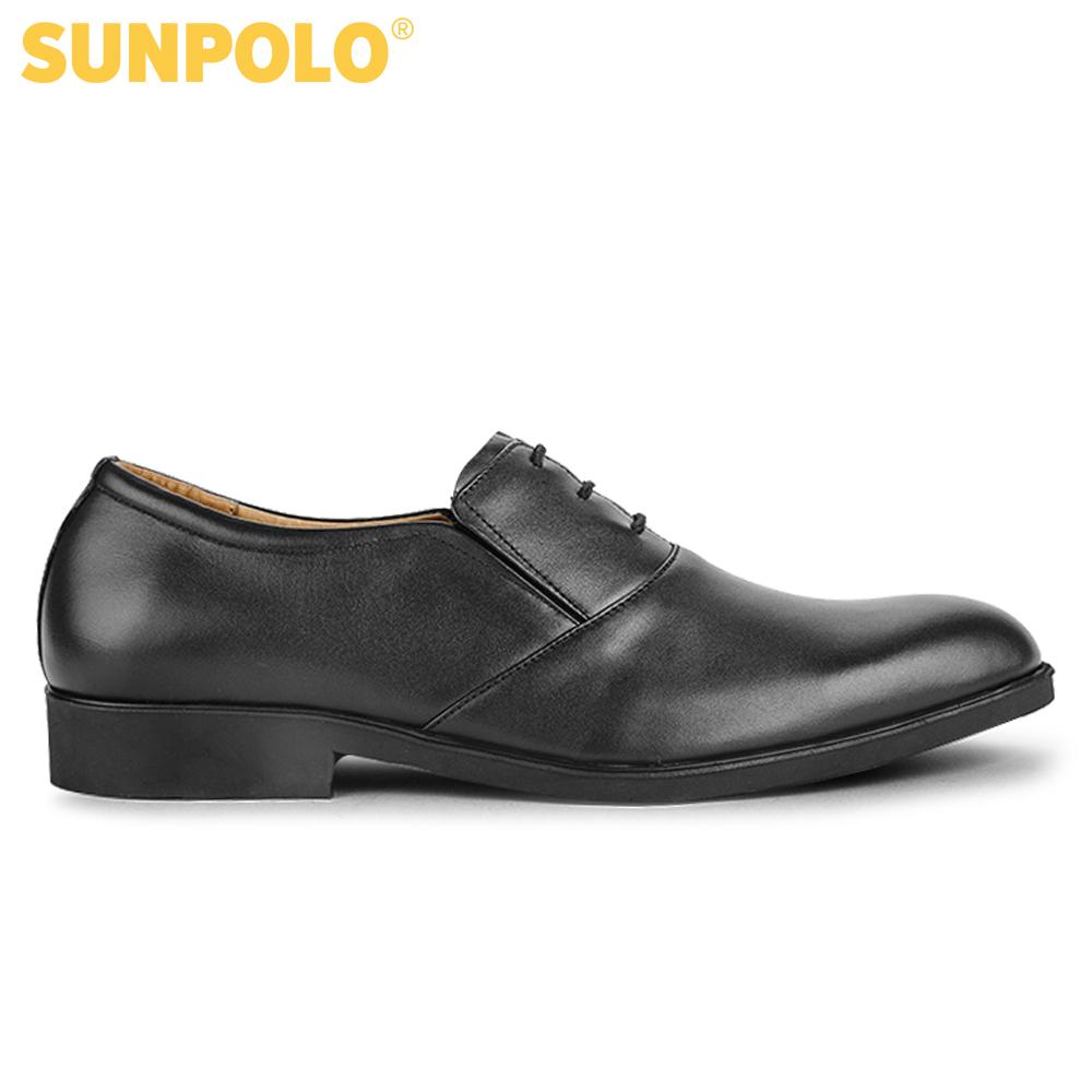 Giày Tây Nam Da Bò Công Sở SUNPOLO SUKT0528DN (Đen, Nâu)